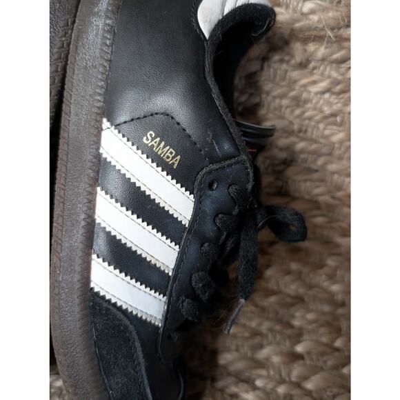 Adidas Samba Classic Black Indoor Soccer Sneakers GS Youth Size 2.5 Shoes used - Picture 5 of 8